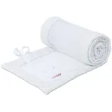 babybay Nestchen Mesh passend für Modell Maxi, Boxspring, Comfort und Comfort Plus, weiß Glitzersterne diamantblau