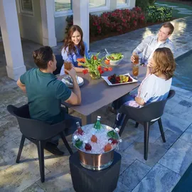 ALLIBERT Akola Gartenstuhl 55 x 57 x 80 cm graphitgrau 2 St.