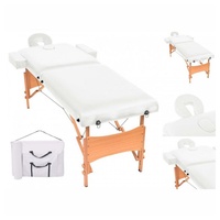VidaXL Massageliege 2-Zonen Klappbar 10 cm Sitz Weiß