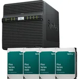 Synology DiskStation DS423 4 Einschübe NAS-Server Leergehäuse + 4x Synology Plus 3.5" SATA 6Gb/s Festplatte 8 TB (32TB)