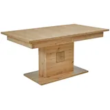 Livetastic Esstisch, Alteiche, Holzwerkstoff, rechteckig, Säule, Sockel, 90x77x160 cm, ausziehbar, Esszimmer, Tische, Esstische, Esstische ausziehbar