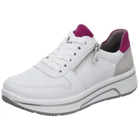 ARA Damen Sapporo Sneaker, Weiss,PINK,Pebble, 35 EU Weit