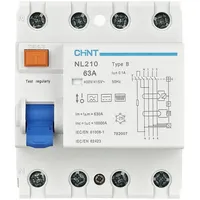 Chint 782006 NL210 3PN 40A 100mA B 10kA FI-Schutzschalter