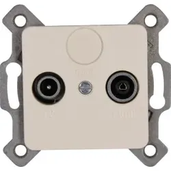 Kopp 110201076 EUROPA - Antennensteckdose TV/RF, Farbe: cremeweiß