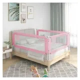 vidaXL Kleinkind-Bettschutzgitter Rosa 140x25 cm Stoff