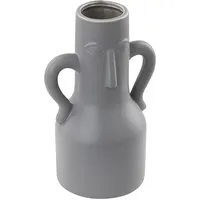 Beliani Blumenvase TRIPOLI Keramik, 21 cm Grau