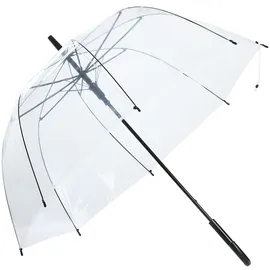 shop'n smile ideoon 4er-Set Transparenter Regenschirm mit Automatik, 85 cm Durchmesser, klarer Glockenschirm für Damen & Herren, robuster Stockschirm mit Einhand-Öffnung