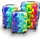 Berwin Rubik's Cube Koffer-Set 3-tlg. mehrfarbig
