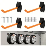 Refined Living Wandhalter 4x Reifenhalter Wand Haken Felgen Halterung Regal Bügel für Reifen, (Reifenhalter, Wandhaken Garage, Felgenhalterung, Reifenwandhalter, Garagenhaken, Aufbewahrung Wandhalter, Haltebügel Reifen, Reifenregal Wand, Werkzeughalter Garage, Haken Set Garage, Vielseitiges 4-teiliges Set, 4-St., für flexible Anwendung bei Reifen,Leitern,Schaufeln,Fahrrädern mehr), für Garage, Werkstatt, Schuppen oder Hauswirtschaftsraum schwarz