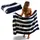 Liebenstein Beach Society Strandtuch 100 x 180 cm blau/weiß