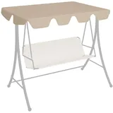 vidaXL Ersatzdach für Hollywoodschaukel Beige 2-Sitzer