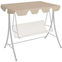vidaXL Ersatzdach für Hollywoodschaukel Beige 2-Sitzer
