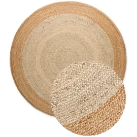 HANSE HOME Looma Juteteppich rund 200 x 200 cm Beige/Gold