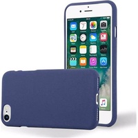 Cadorabo TPU Frosted Cover iPhone SE (2022), iPhone SE 2020 iPhone 8, iPhone 7s, iPhone 7), Smartphone Hülle, Blau