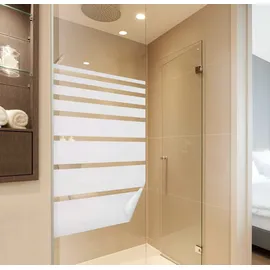 Klemmfix 2er Set Fensterfolie selbsthaftend Streifen LxB 200x67 cm Sichtschutzfolie Anti-UV statische Haftung Folie selbstklebend, 201916000-2