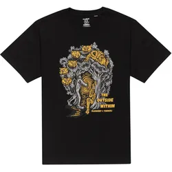 T-Shirt ELEMENT "The Portal", Herren, Gr. M, flint schwarz, [Hauptstoff] 100% Baumwolle, Kurzarm, Shirts