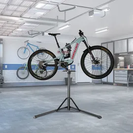 Tectake Fahrradmontageständer Aluminium/Stahl grau 50 kg klappbar