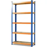 Karat Schwerlastregal Stahl 180 x 90 x 45 cm Blau-Orange