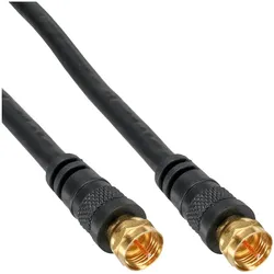 InLine SAT-Anschlusskabel - 2x geschirmt - 2x F-Stecker - >85dB - schwarz - 3m