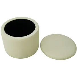 Svita Amber Aufbewahrungsbox Mit Deckel Hocker mit Stauraum Sitzhocker Beige