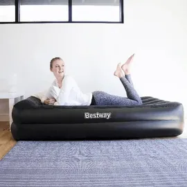 BESTWAY Velours-Single-Gästebett 97 x 191 cm - Schwarz