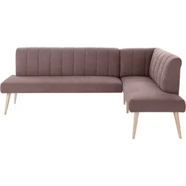 exxpo - sofa fashion Costa 157 x 92 x 245 cm Struktur langer Schenkel links hellbraun