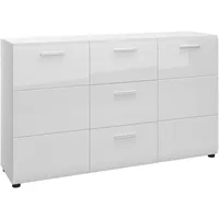 Die Möbelfundgrube Sideboard weiß hochglanz 144 cm 2-türig -