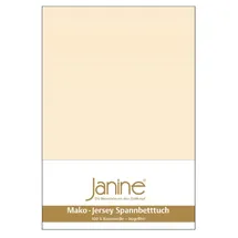 JANINE Spannbettlaken Mako Jersey 180 x 200 - 200 x 200 cm beige
