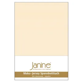 JANINE Spannbettlaken Mako Jersey 180 x 200 - 200 x 200 cm beige