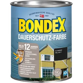 Bondex Dauerschutzfarbe Schwarz seidenglänzend 0,75 l