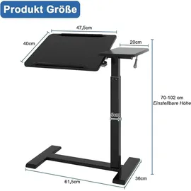 IKEA Laptoptisch mit Rollen schwarz