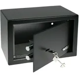 HMF 49200-02 Safe Tresor mit Schlüssel, Möbeltresor | 31 x 20 x 20 cm Schwarz