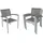Garden Pleasure Grace Stapelstuhl 55 x 60 x 89 cm grau 4 St.
