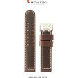 Hamilton Leder Khaki Aviation Band-set Leder-braun-20/20 H690.645.109 - braun