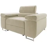 Mirjan24 Sessel Torezio Textil 134 x 90 x 102 cm Beige