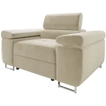 Mirjan24 Sessel Torezio Textil 134 x 90 x 102 cm Beige