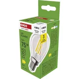 EMOS LED Lampe Edison MiniGlobe, 7W Ersatz für 75W Glühbirne, runde Vintage-Glühlampe mit E14 Sockel und Helligkeit 1055lm, Neutralweiß 4000K
