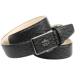 Ledergürtel ANTHONI CROWN, Damen, Gr. 100, schwarz, Leder, Flechtoptik, klassisch,elegant, Gürtel, mit Flechtprägung