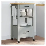 vidaXL Küchenwagen MONZA 48x40x90 cm Massivholz Kiefer