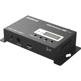 Edision HDMI Modulator 3in1 mini, HDMI Modulator auf Kabel DVB-C, Terrestrisch DVB-T oder ISDB-T, Full HD Verteilung über Koaxial, Mini-Größe, LED Display, Schnelle Konfiguration, Plug & Play