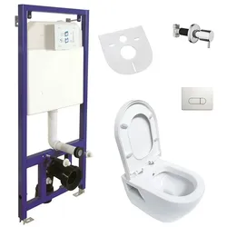 Aloni Hänge Dusch WC Taharet Bidet Toilette Vorwandelement Spülkasten Komplettset