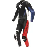 Dainese Motorradkombi Demon Sprint 2-Teiler Motorrad Lederkombi Atmungsaktiv,Ellenbogenprotektoren enthalten,Hüftprotektoren enth rot|schwarz 54