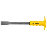 Topex Flachmeißel mit Handschutz - Handmeißel mit ergonomischer Handgriff - Handlicher, starker Meißel mit Schutz - Größen: Meißelkörpers: 16 mm - Länge: 300 mm - Meißelklinge: 23,5 mm
