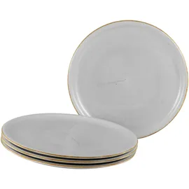 CreaTable Pizzateller Vintage Nature grau 4er Set