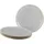 CreaTable Pizzateller Vintage Nature grau 4er Set