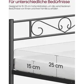 VASAGLE 160 x 200 cm Schwarz