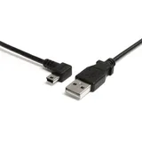 StarTech.com USB2HABM3LA Mini USB Kabel (90cm, links gewinkelt) Schwarz