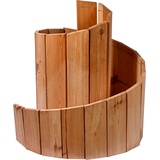 Dobar dobar® Kräuterspirale Massivholz | Kräuterschnecke Vormontiert | Unbehandeltes Holz | Kräutertreppe Kiefernholz Garten | Kräuterturm Bausatz | 250 x 68 cm | Natur