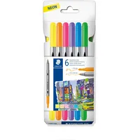 Staedtler 3200 Doppelfasermaler "neon", zwei Spitzen für schmale und