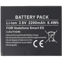 AccuCell Akku passend für Vodafone Smart E8 Akku Li3822T43P4h736040, VFD510 Li-Ion, 3,8V, 2200mAh, 8,4Wh
